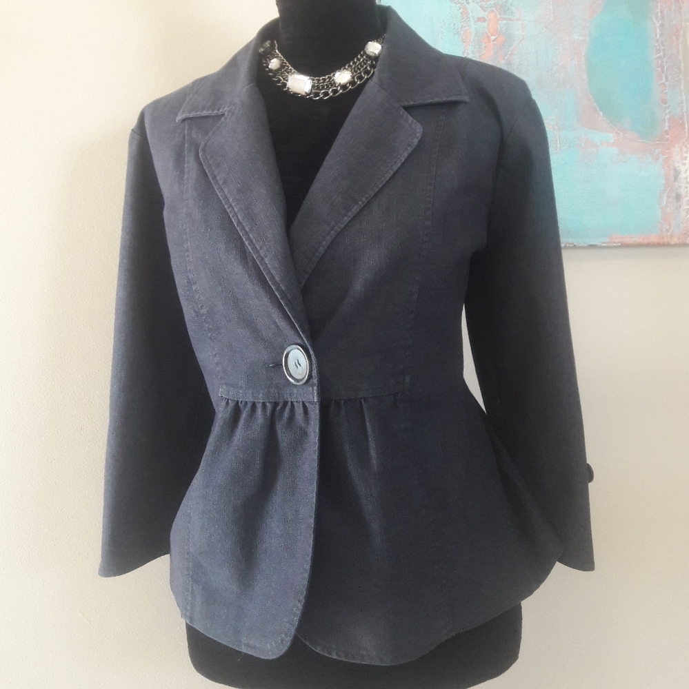 La Vita Blue Denim Swing Jacket